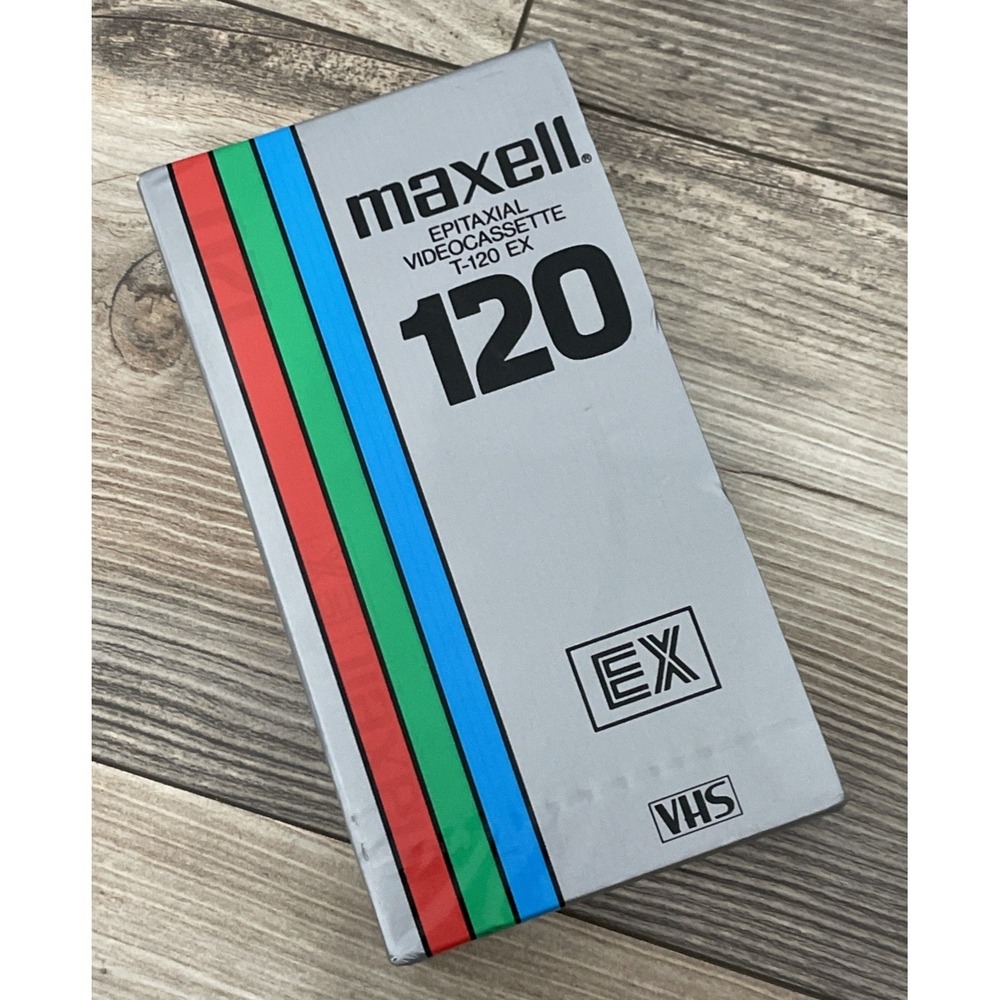 NEW Maxell Epitaxial Videocassette T-120 EX VHS Tape Sealed